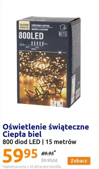 Action Oświetlenie świąteczne Ciepła biel oferta