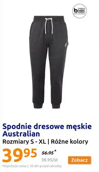 Action Spodnie dresowe męskie Australian oferta