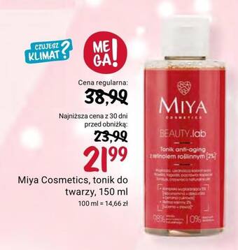 Rossmann Tonik do twarzy miya cosmetics oferta