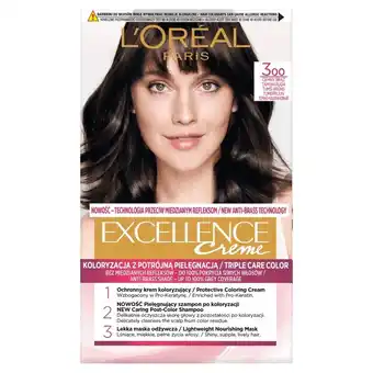Rossmann L'oréal paris excellence creme farba do włosów 300 ciemny brąz oferta