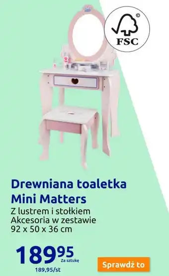 Action Drewniana toaletka Mini Matters oferta