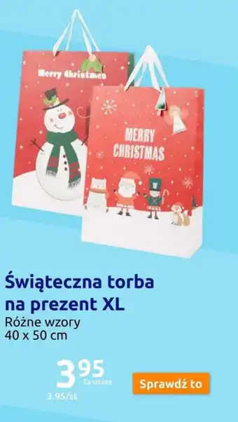 Action Świąteczna torba na prezent XL oferta
