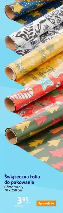 Action Świąteczna folia do pakowania oferta