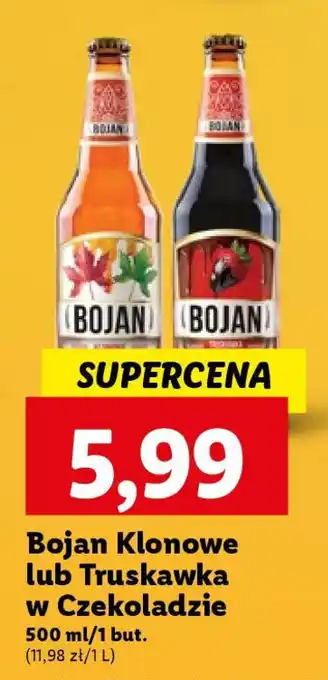 Lidl Bojan Klonowe lub Truskawka w Czekoladzie, 0.5 l oferta