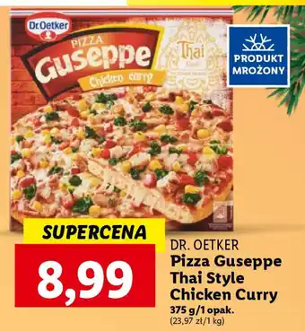 Lidl DR. OETKER Pizza Guseppe Thai Style Chicken Curry 375 g oferta