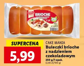 Lidl CAKE MANIA Bułeczki brioche z nadzieniem czekoladowym 250 g oferta