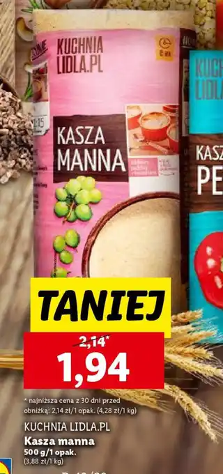 Lidl KUCHNIA LIDLA.PL Kasza manna, 500 g oferta