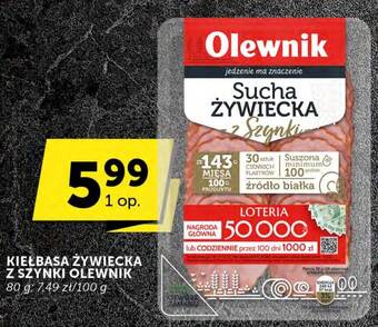 Groszek KIEŁBASA ŻYWIECKA Z SZYNKI OLEWNIK 80 g oferta