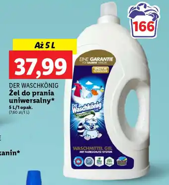 Lidl DER WASCHKÖNIG Żel do prania uniwersalny 5 L oferta