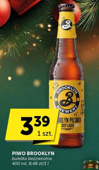 Groszek PIWO BROOKLYN butelka bezzwrotna 400 ml oferta