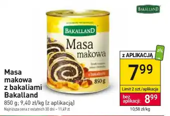 Stokrotka Masa makowa z bakaliami Bakalland 850g oferta