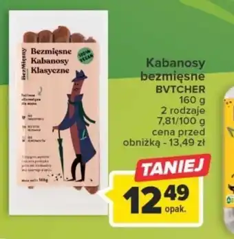 Carrefour Market Bezmięsne Kabanosy Klasyczne BVTCHER 160g oferta