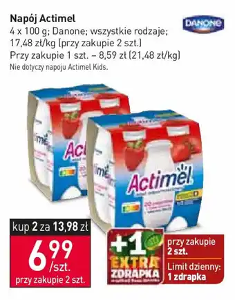 Stokrotka Danone Napój Actimel 4 x 100 g oferta