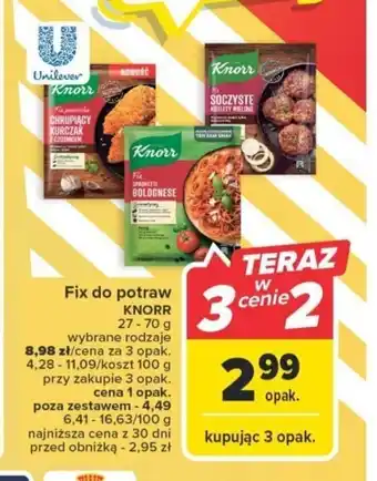 Carrefour Market Fix do potraw KNORR 27-70 g oferta