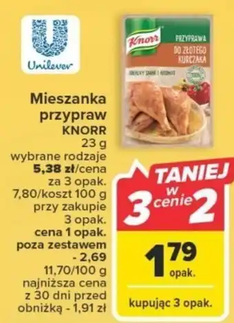 Carrefour Market Mieszanka przypraw KNORR 23g oferta
