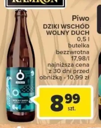 Carrefour Market Piwo DZIKI WSCHÓD WOLNY DUCH 0,5l oferta