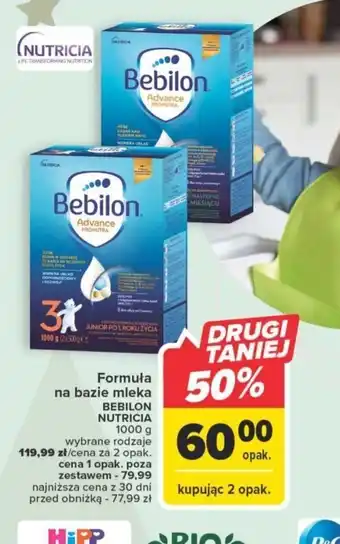 Carrefour Market Formuła na bazie mleka BEBILON NUTRICIA 100g oferta