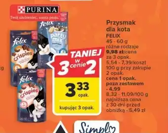 Carrefour Market Przysmak dla kota FELIX 45-60 g oferta
