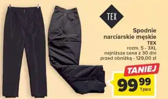 Carrefour Market Spodnie narciarskie męskie TEX oferta