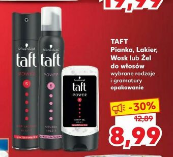 Kaufland TAFT Pianka, Lakier, Wosk lub Żel do włosów oferta