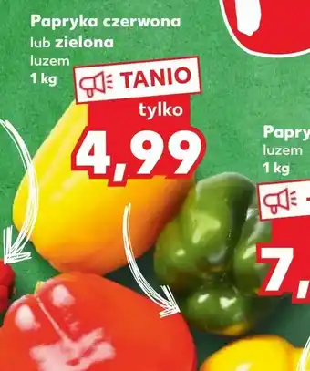 Kaufland Papryka czerwona lub zielona oferta