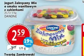 Prim Market Jogurt Zakręcony Mix o smaku waniliowym z cukierkami 125 g oferta