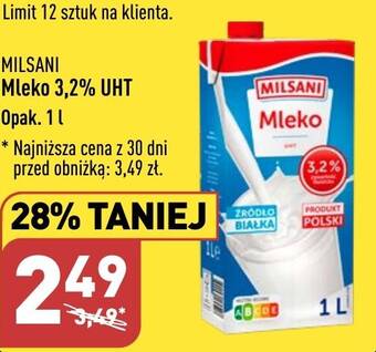 ALDI MILSANI Mleko 3,2% UHT 1l oferta