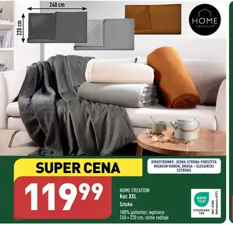 ALDI HOME CREATION Koc XXL Sztuka 240x220 cm oferta