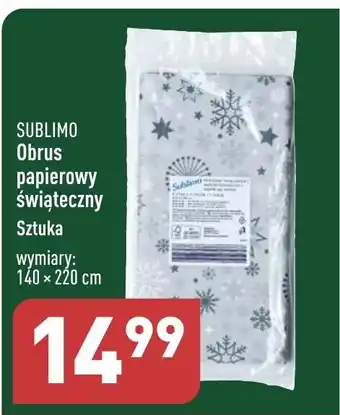 ALDI SUBLIMO Obrus papierowy świąteczny 140 x 220cm oferta