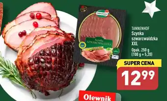 ALDI TANNENHOF Szynka szwarcwaldzka 250g oferta