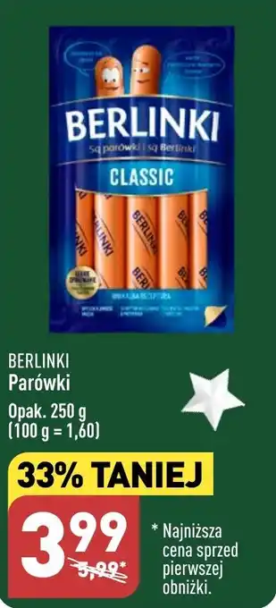 ALDI BERLINKI Parówki 250g oferta
