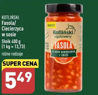 ALDI KOTLIŃSKI Fasola/Ciecierzyca w sosie 400g oferta