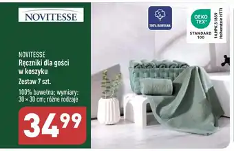 ALDI NOVITESSE Ręczniki dla gości w koszyku Zestaw 7 szt. oferta