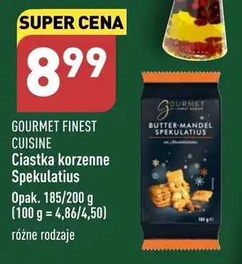 ALDI GOURMET FINEST CUISINE Ciastka korzenne Spekulatius 185/200g oferta
