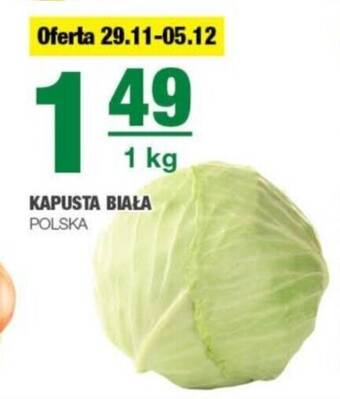 Spar KAPUSTA BIAŁA POLSKA 1kg oferta