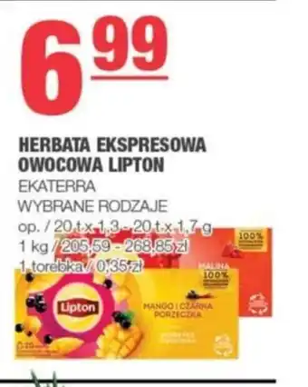 Spar HERBATA EKSPRESOWA OWOCOWA LIPTON EKATERRA oferta