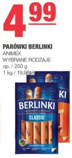 Spar PARÓWKI BERLINKI 250 g oferta