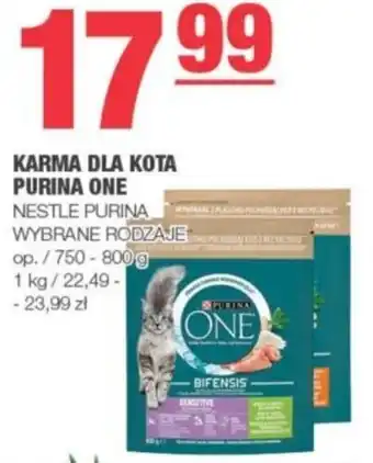 Spar KARMA DLA KOTA PURINA ONE 750-800g oferta