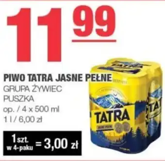 Spar PIWO TATRA JASNE PEŁNE 4 x 500 ml oferta