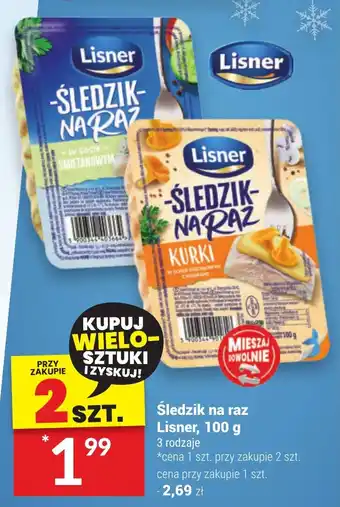 Twój Market Śledzik na raz Lisner, 100 g oferta