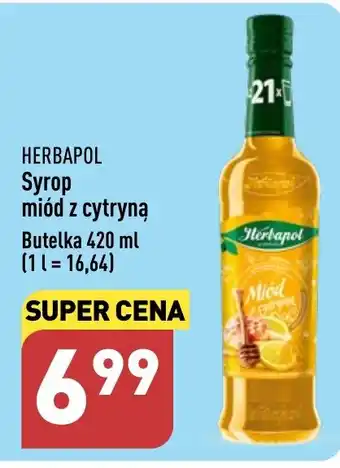 ALDI HERBAPOL Syrop miód z cytryną 420 ml oferta