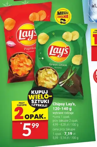 Twój Market Chipsy Lay's, 120-140 g oferta