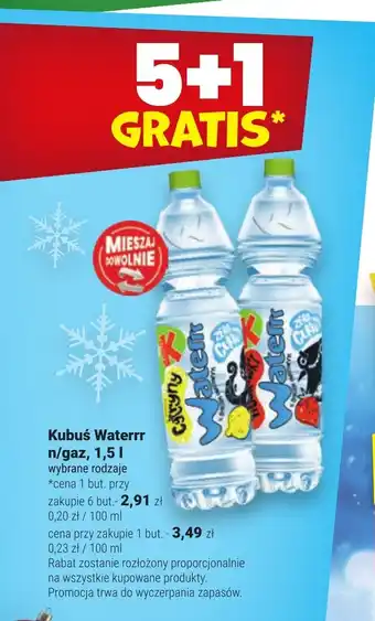 Twój Market Kubuś Waterrr n/gaz, 1,5 I oferta