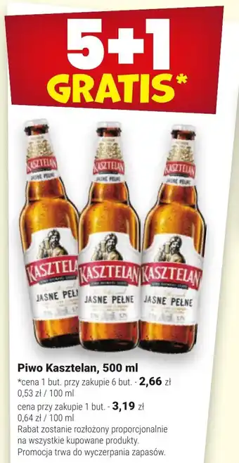 Twój Market Piwo Kasztelan, 500 ml oferta