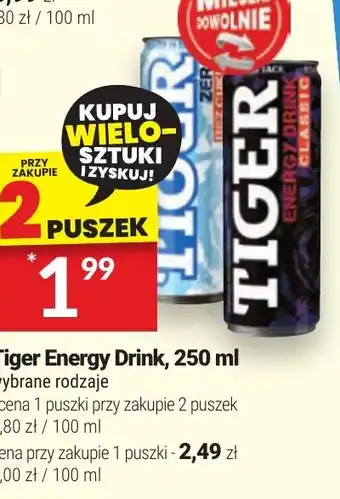 Twój Market Tiger Energy Drink, 250 ml oferta