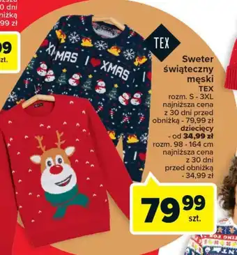 Carrefour Sweter świąteczny tex oferta