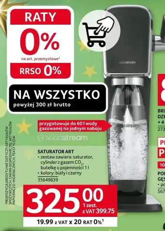 Selgros Saturator do wody sodastream oferta