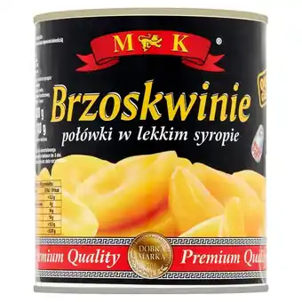 Euro Sklep Mk brzoskwinie połówki w lekkim syropie 820 g oferta