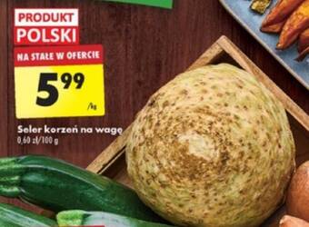 Biedronka Seler korzeń na wagę 1kg oferta