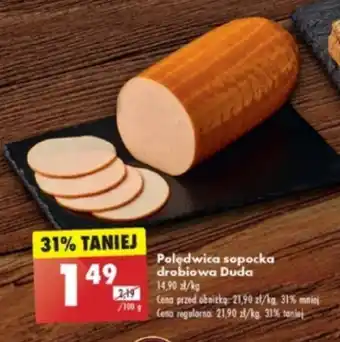 Biedronka Polędwica sopocka drobiowa Duda 100g oferta